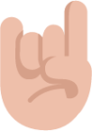 sign of the horns medium light emoji