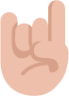 sign of the horns medium light emoji