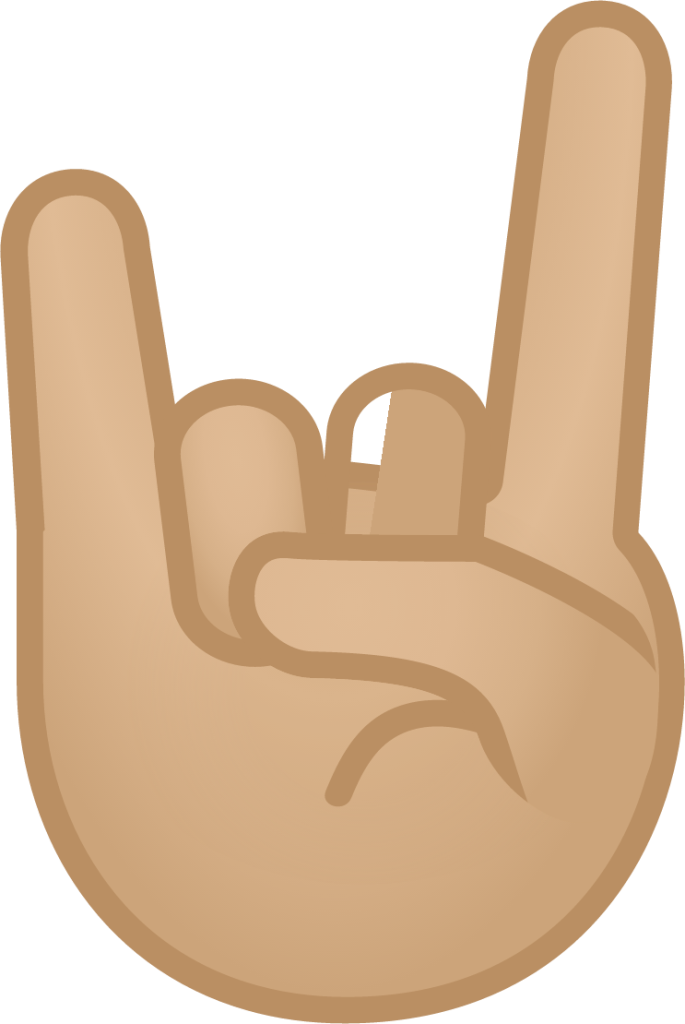 sign of the horns: medium-light skin tone emoji