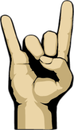 sign of the horns (plain) emoji