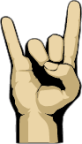 sign of the horns (plain) emoji