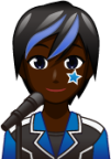 singer (black) emoji