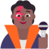singer medium dark emoji