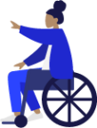 sitting woman wheelchair disabled disability illustration