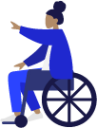 sitting woman wheelchair disabled disability illustration