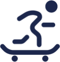Skateboarding Round icon