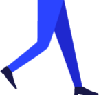 skinny jeans walk walking purple blue illustration