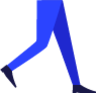 skinny jeans walk walking purple blue illustration