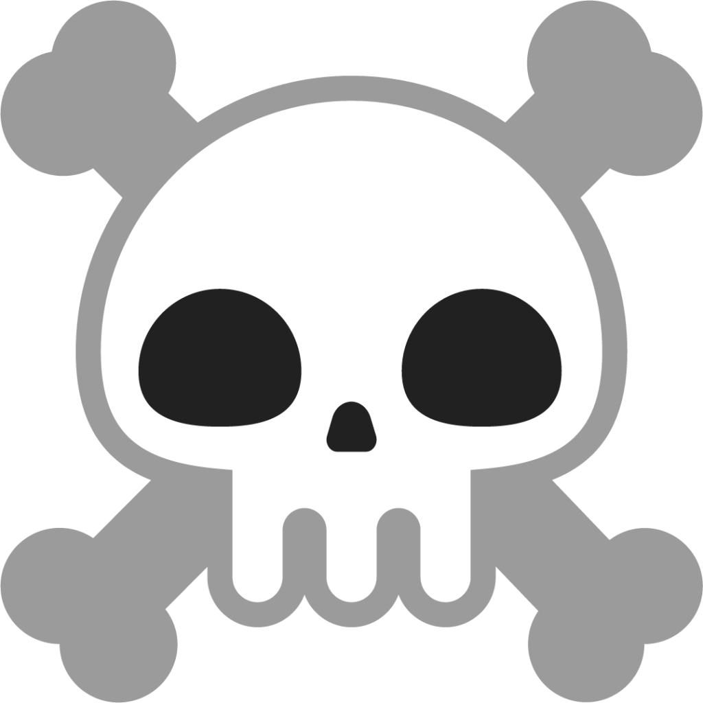 skull and crossbones emoji