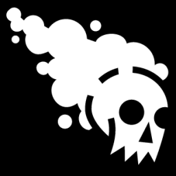 skull bolt icon