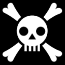 skull crossed bones icon