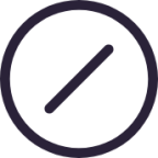 slash circle icon