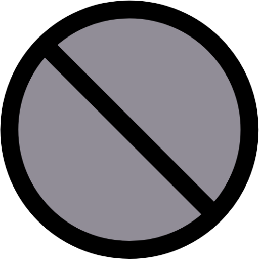 slash circle icon
