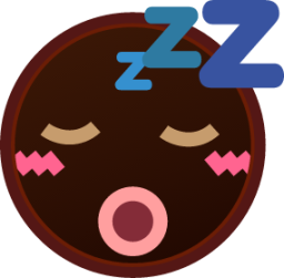 sleeping (black) emoji