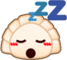 sleeping (dumpling) emoji