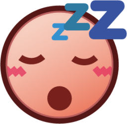 sleeping (plain) emoji