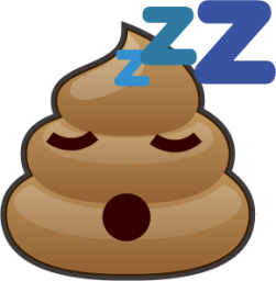 sleeping (poop) emoji