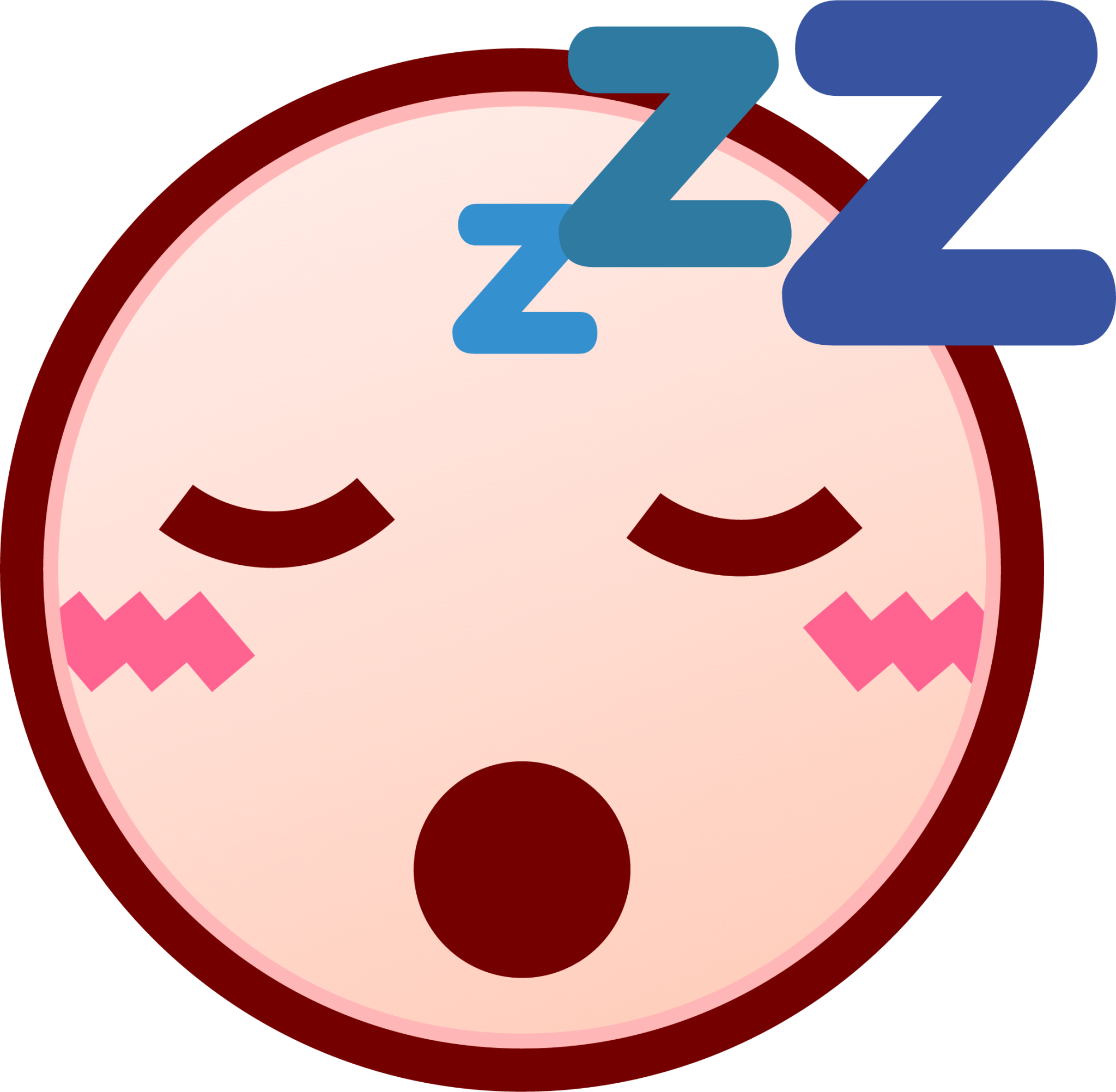 sleeping (white) emoji