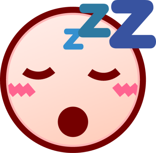 sleeping (white) emoji