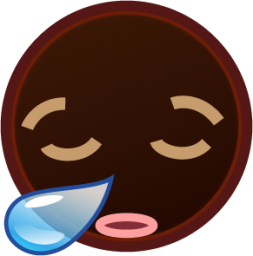 sleepy (black) emoji