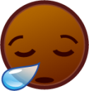 sleepy (brown) emoji
