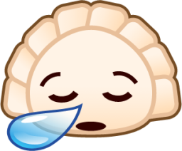 sleepy (dumpling) emoji