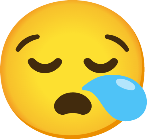 sleepy face emoji