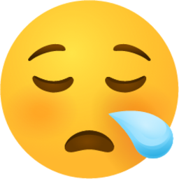 Sleepy face emoji emoji