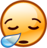sleepy (smiley) emoji