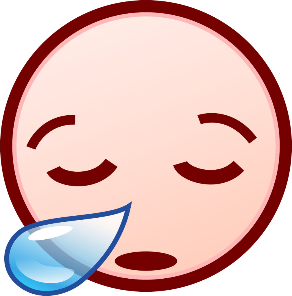 sleepy (white) emoji