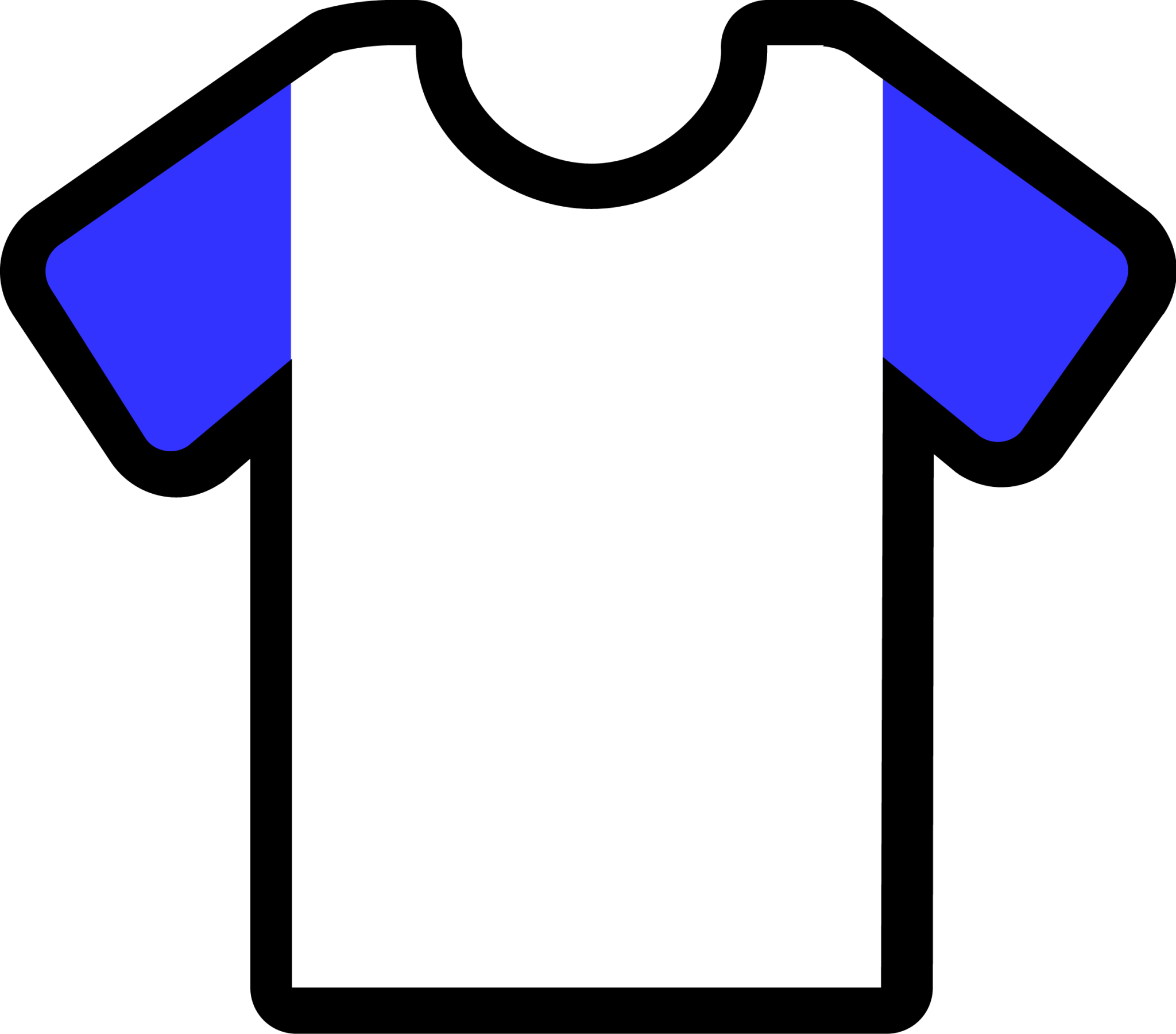 sleeves white blue icon