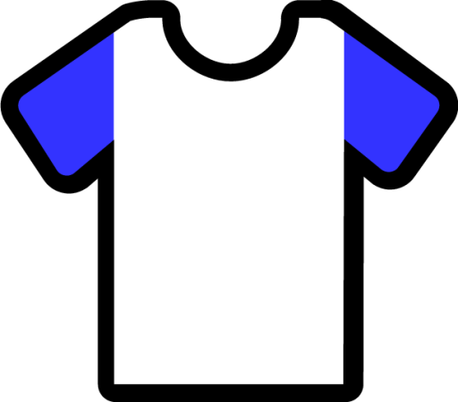 sleeves white blue icon