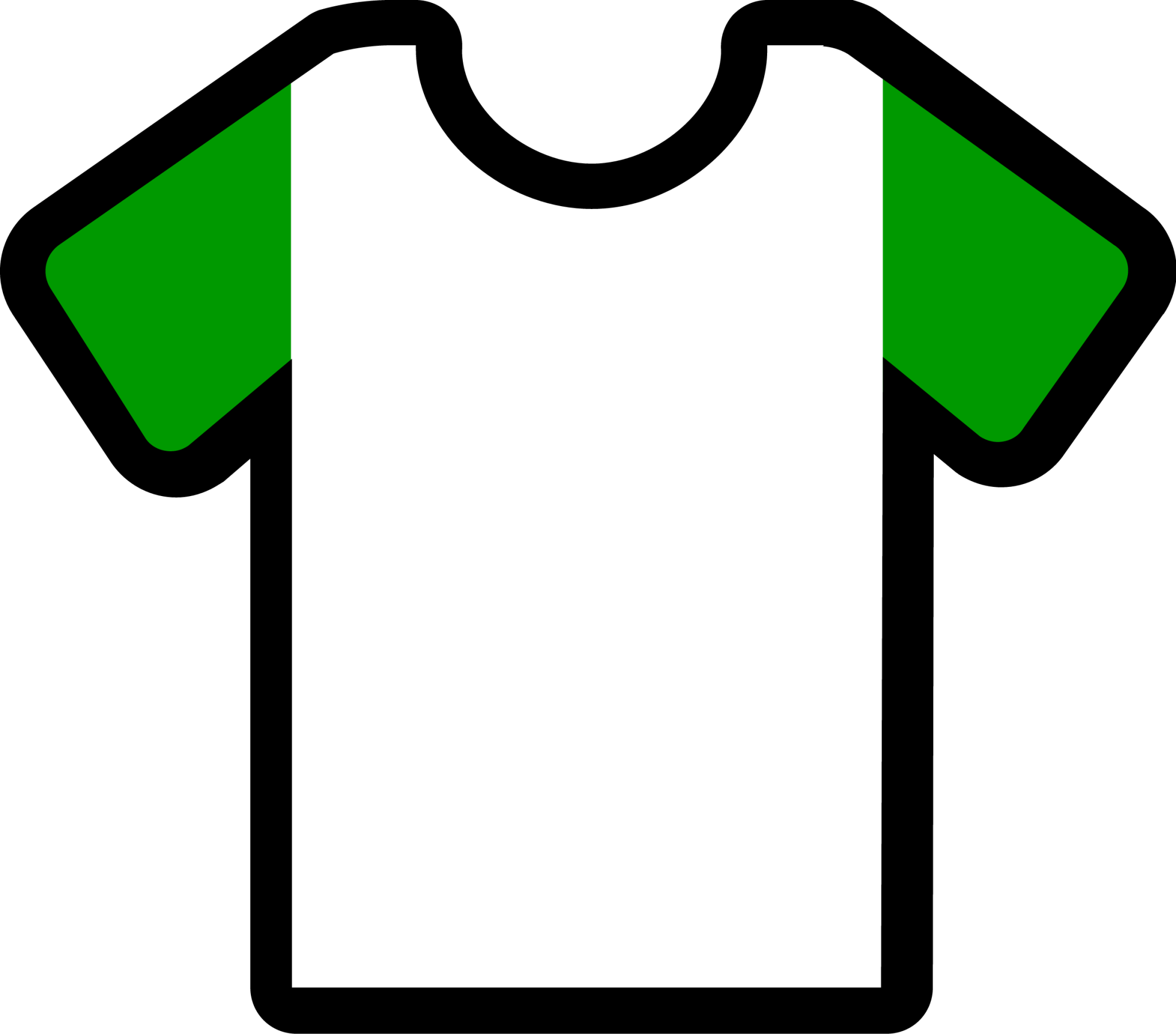 sleeves white green icon