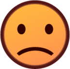 slightly frowning emoji