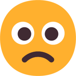 slightly frowning face emoji