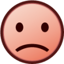 slightly frowning (plain) emoji