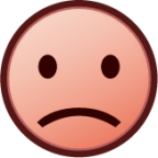 slightly frowning (plain) emoji