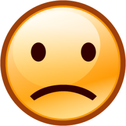 slightly frowning (smiley) emoji