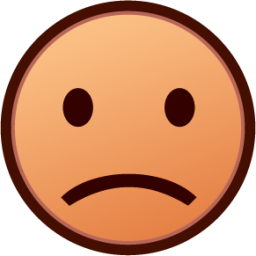 slightly frowning (yellow) emoji