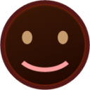 slightly smiling (black) emoji