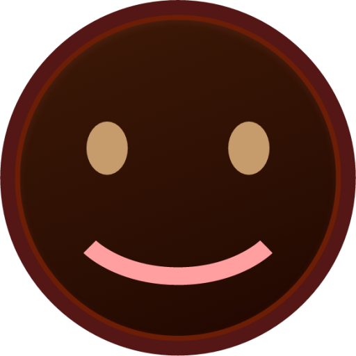 slightly smiling (black) emoji