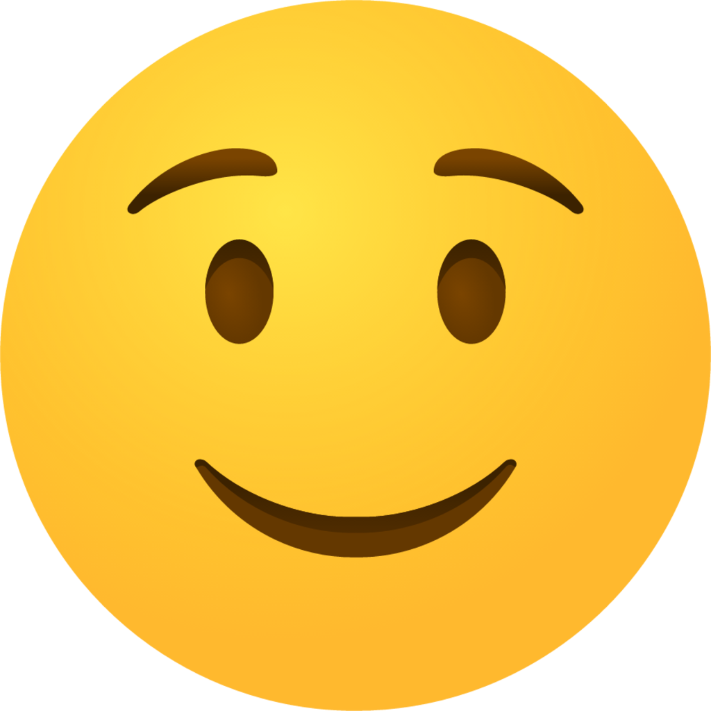 Happy face emoji