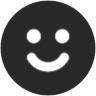 slightly smiling face icon