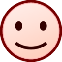 slightly smiling (white) emoji