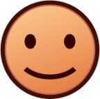 slightly smiling (yellow) emoji