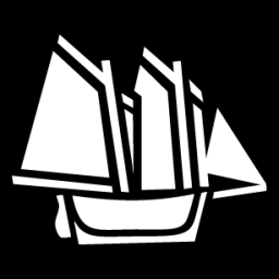 small fishing sailboat icon