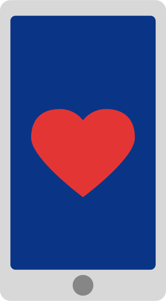 smart phone heart icon