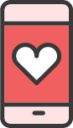 smartphone heart icon