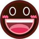 smiley (black) emoji