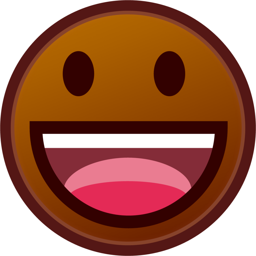 smiley (brown) emoji